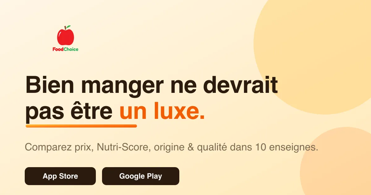 FoodChoice landing — Bien manger ne devrait pas être un luxe