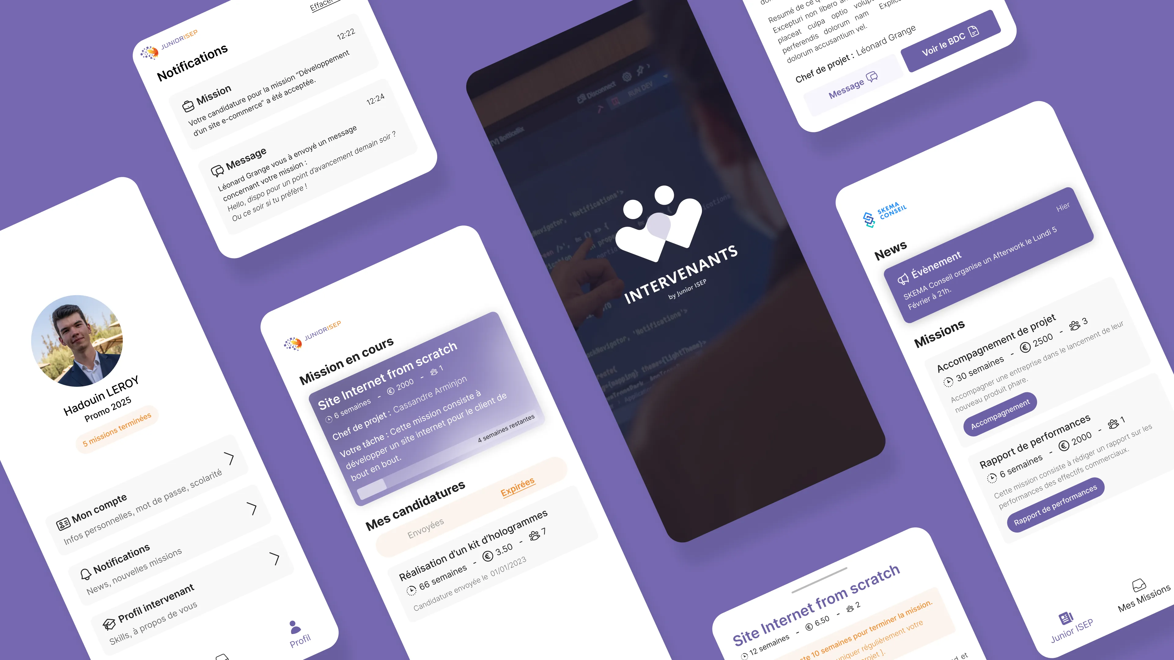 JE Intervenants platform banner