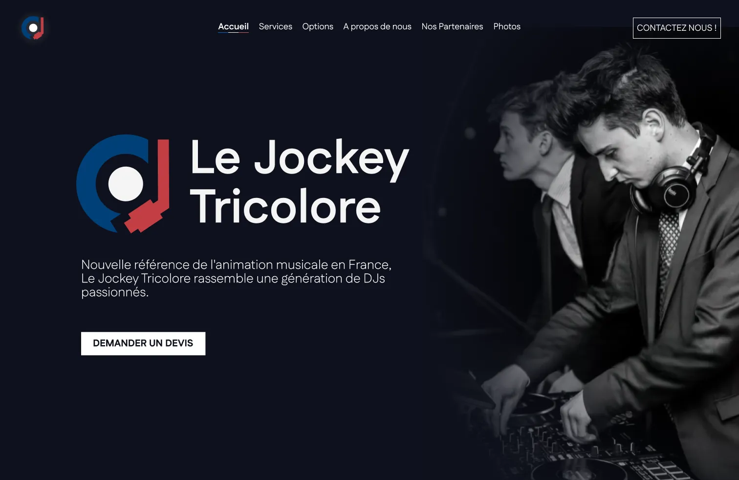 Le Jockey Tricolore website banner with rebranded logo