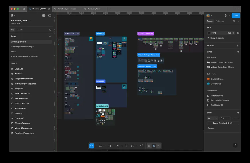 Espace de design collaboratif Figma du projet
